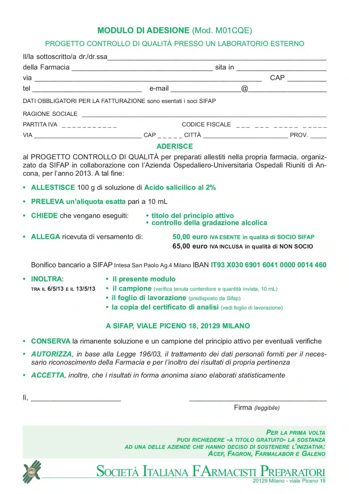 Certificazione della qualità dei farmaci galenici